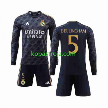 Billiga Fotbollströjor Real Madrid Jude Bellingham 5 Barn Borta tröja 2023/24 Långärmad